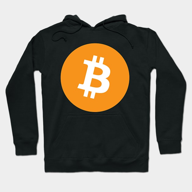 Bitcoin Logo Orange Cryptocurrency Trader Miner Mens Womens Hoodie by pipsmerch